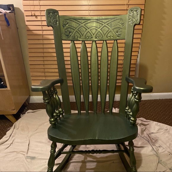 Vintage Extra Wide Rocking Chair - Picture 2 of 4